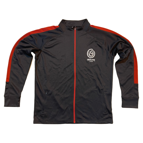 Red Stripe Black Zip-up