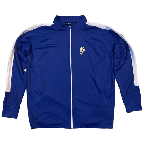 White Stripe Blue Zip-up