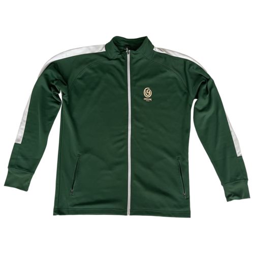 Green White Stripe Zip-up